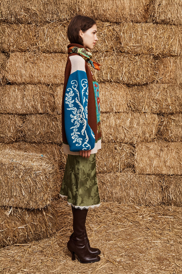 ALÉMAIS | LASSO PATCHWORK KNIT SWEATER