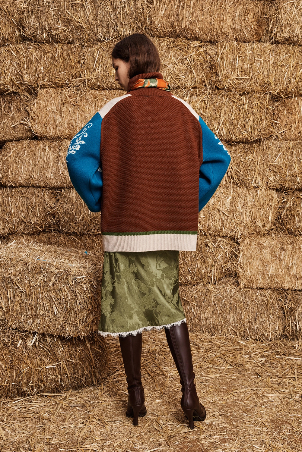 ALÉMAIS | LASSO PATCHWORK KNIT SWEATER