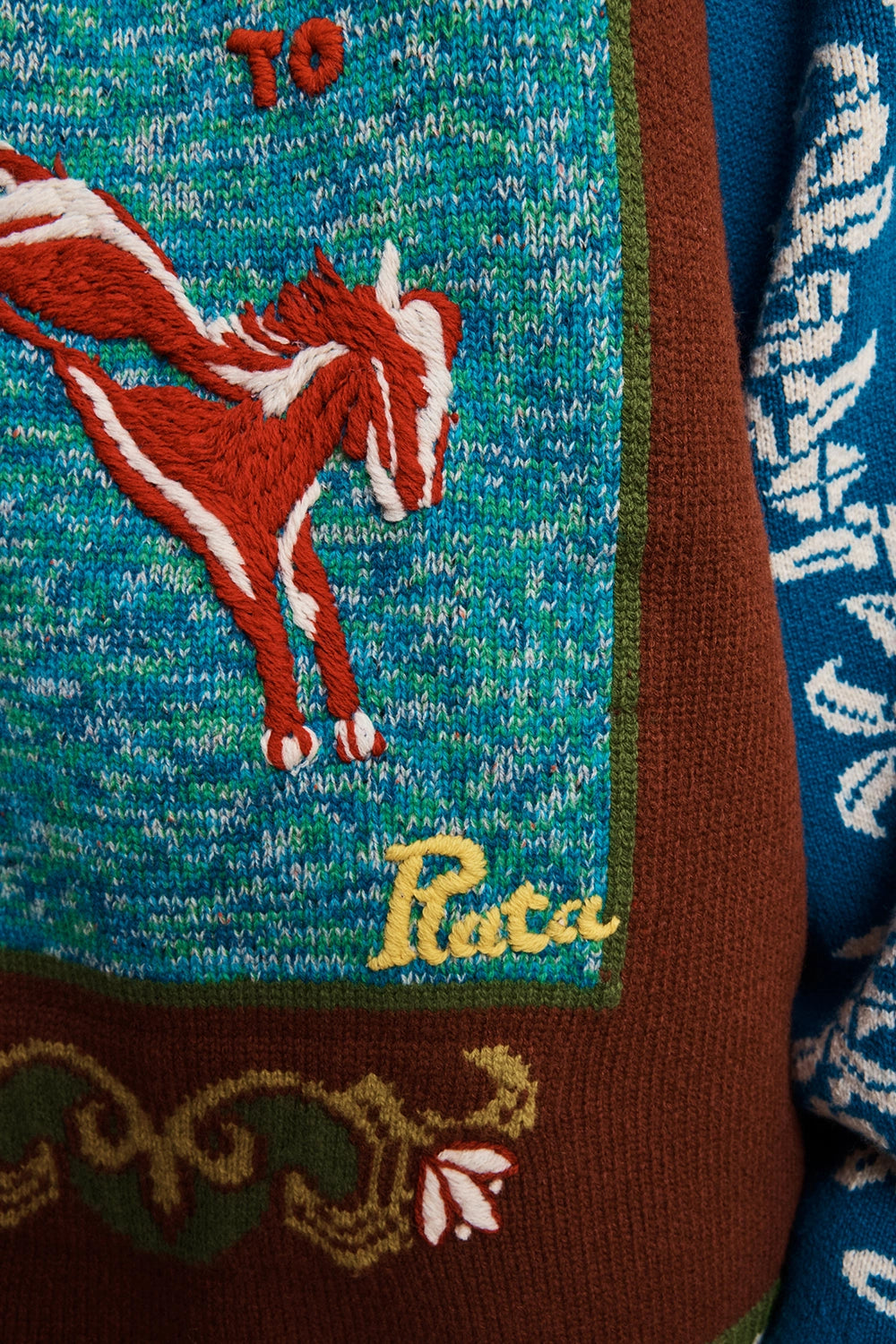ALÉMAIS | LASSO PATCHWORK KNIT SWEATER