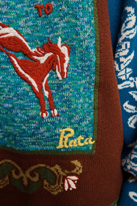 ALÉMAIS | LASSO PATCHWORK KNIT SWEATER