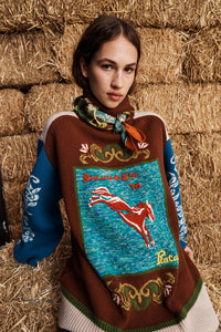 ALÉMAIS | LASSO PATCHWORK KNIT SWEATER