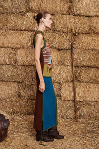 ALÉMAIS | LASSO PATCHWORK KNIT DRESS