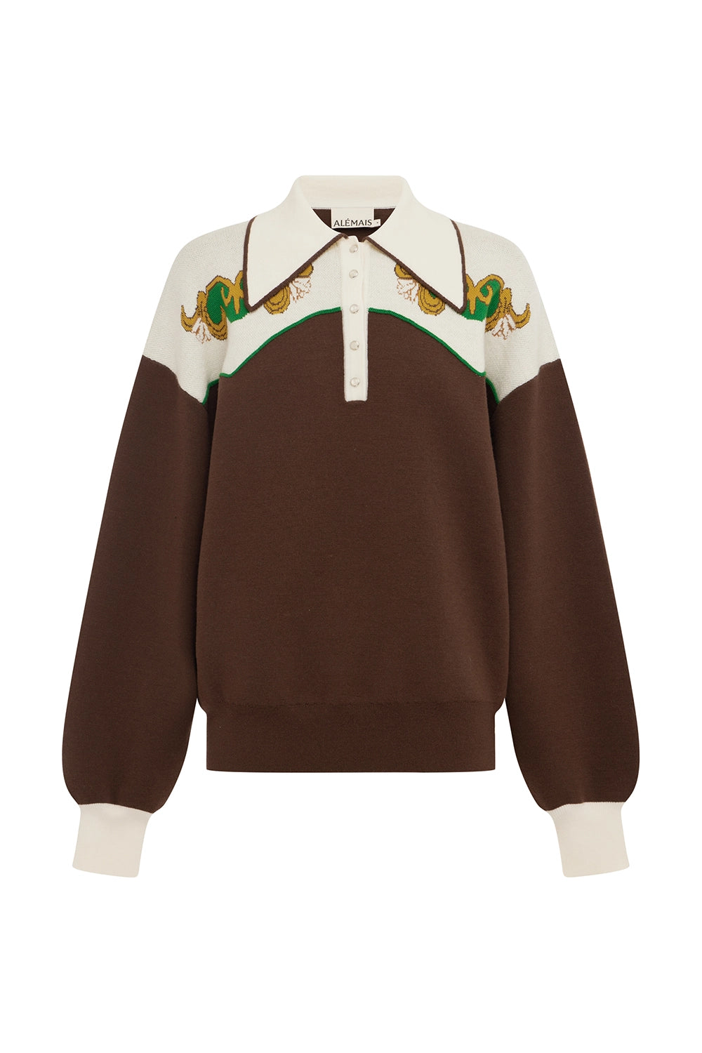 ALÉMAIS | LASSO KNIT POLO CHOCOLATE