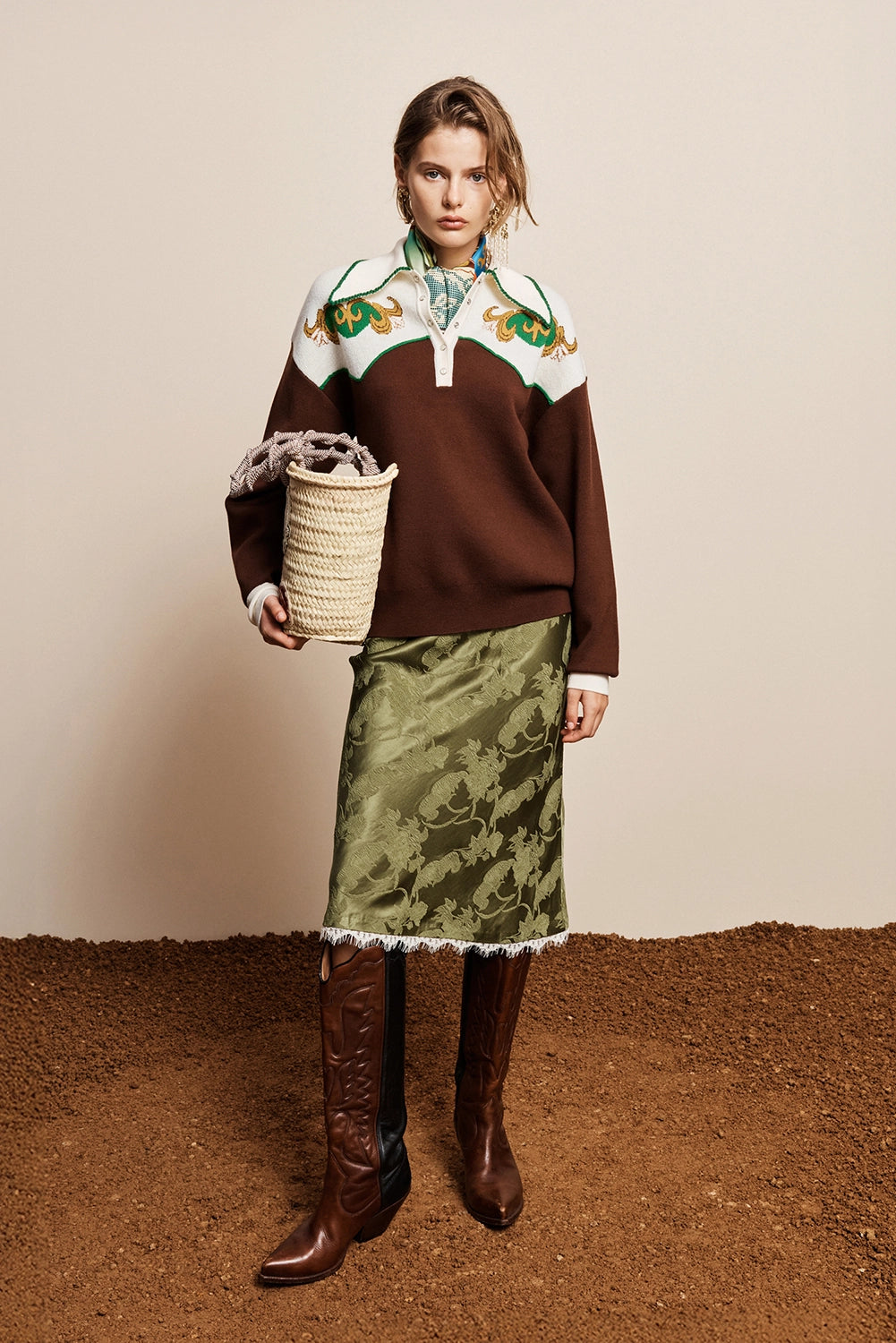 ALÉMAIS | LASSO KNIT POLO CHOCOLATE