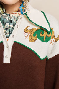 ALÉMAIS | LASSO KNIT POLO CHOCOLATE
