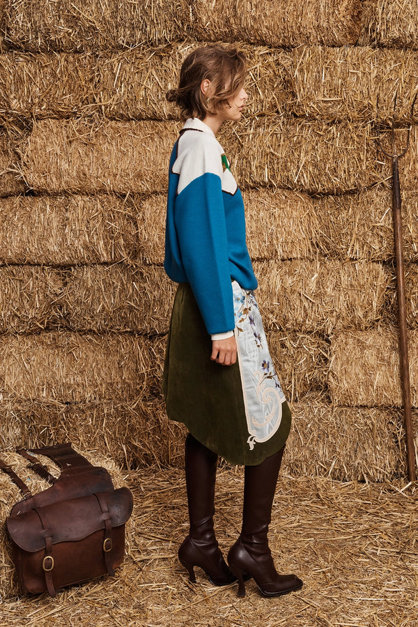 ALÉMAIS | LASSO KNIT POLO AZURE