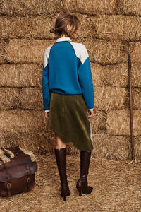 ALÉMAIS | LASSO KNIT POLO AZURE