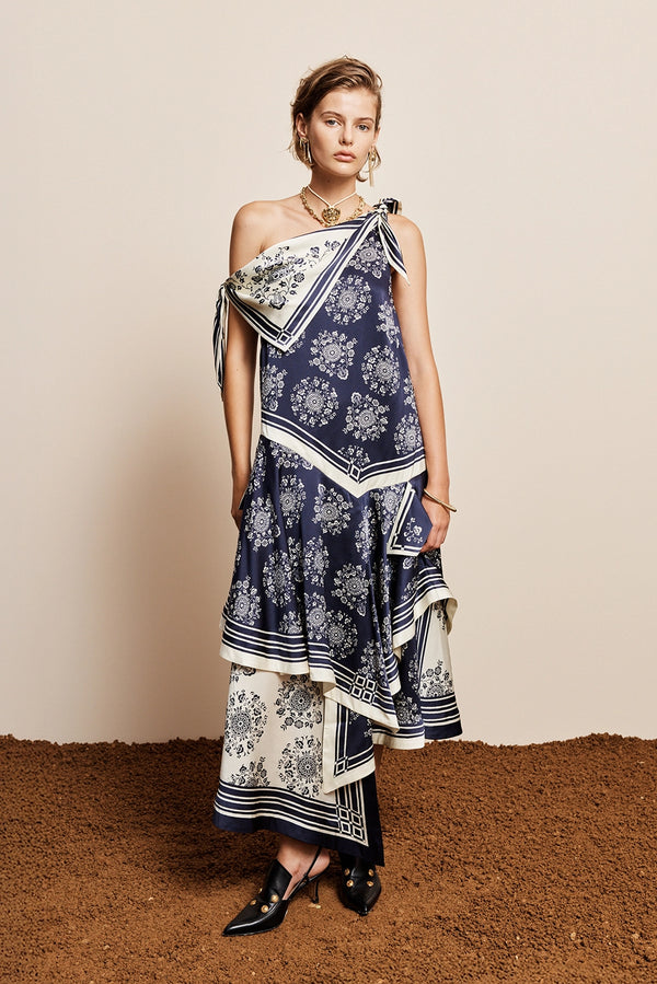 ALÉMAIS | BANDERRA SILK SCARF DRESS