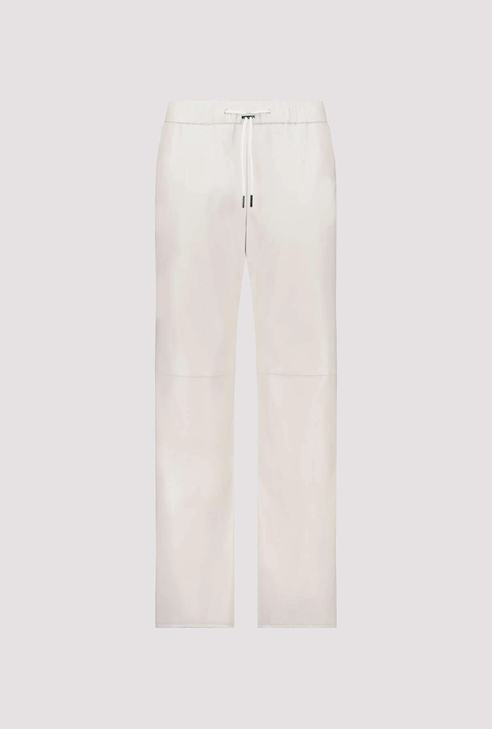 MONARI | STRAIGHT LEG LEATHER TROUSERS - OAT MILK 808752