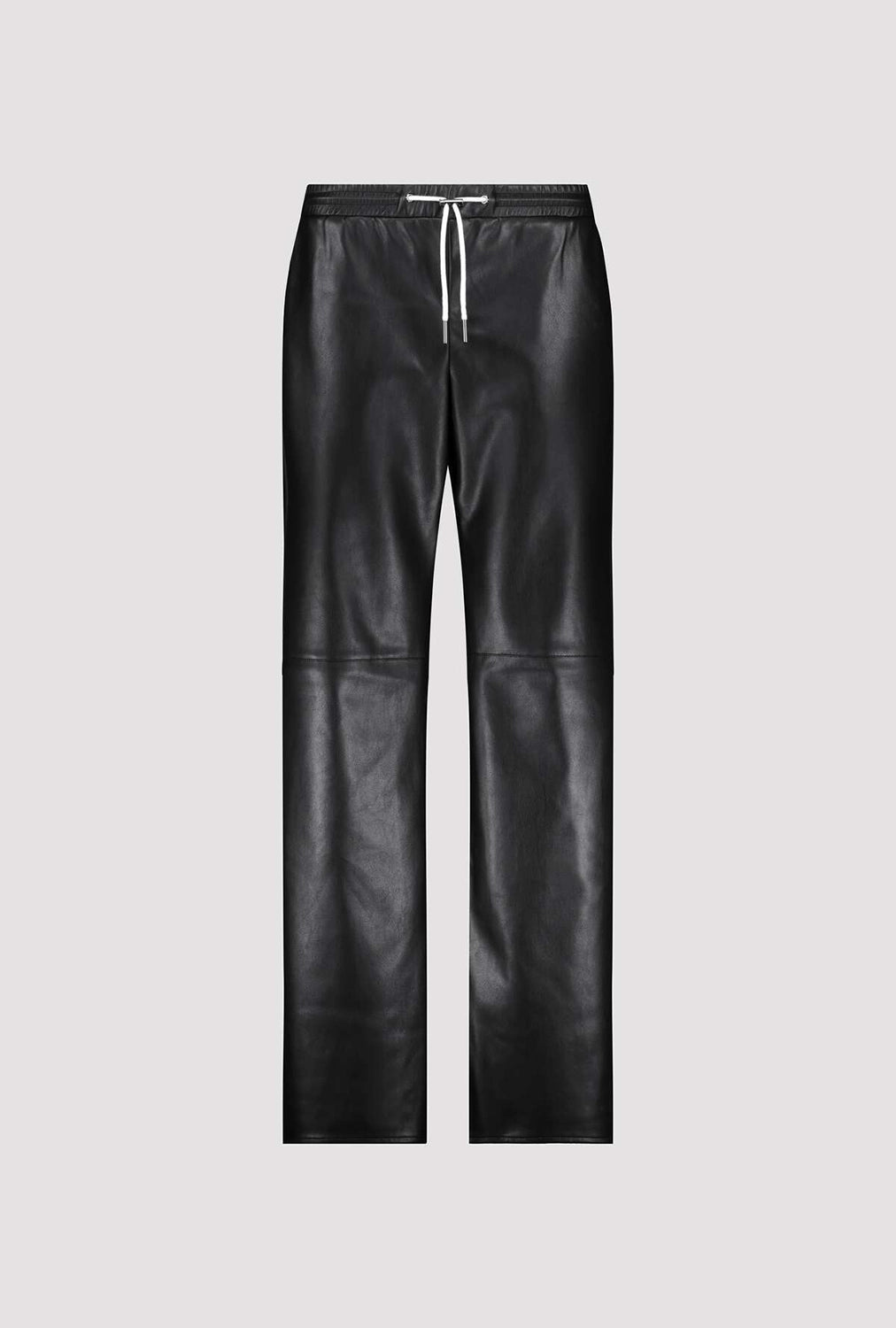 MONARI | STRAIGHT LEG LEATHER TROUSERS - BLACK 808752