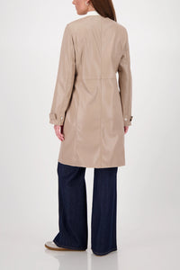 MONARI | FAUX LEATHER COAT - TRUFFLE 808771