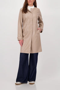 MONARI | FAUX LEATHER COAT - TRUFFLE 808771
