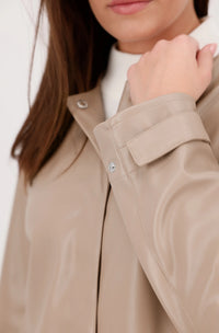 MONARI | FAUX LEATHER COAT - TRUFFLE 808771