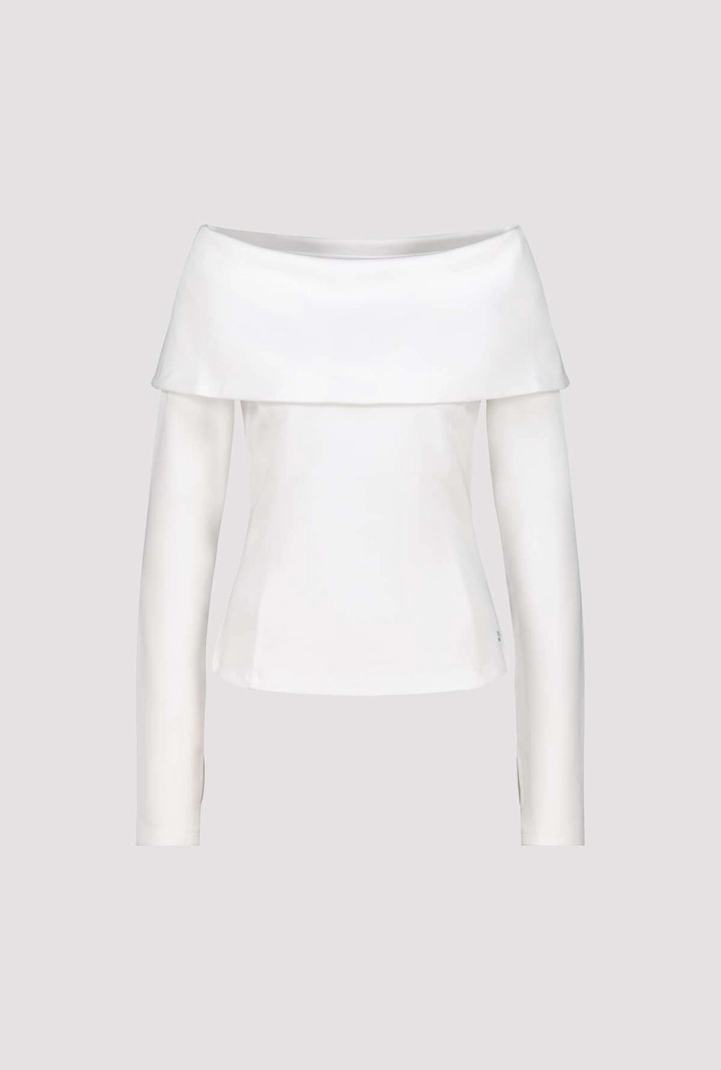 MONARI | SWEATSHIRT WITH CARMEN NECKLINE - OFF-WHITE 808810
