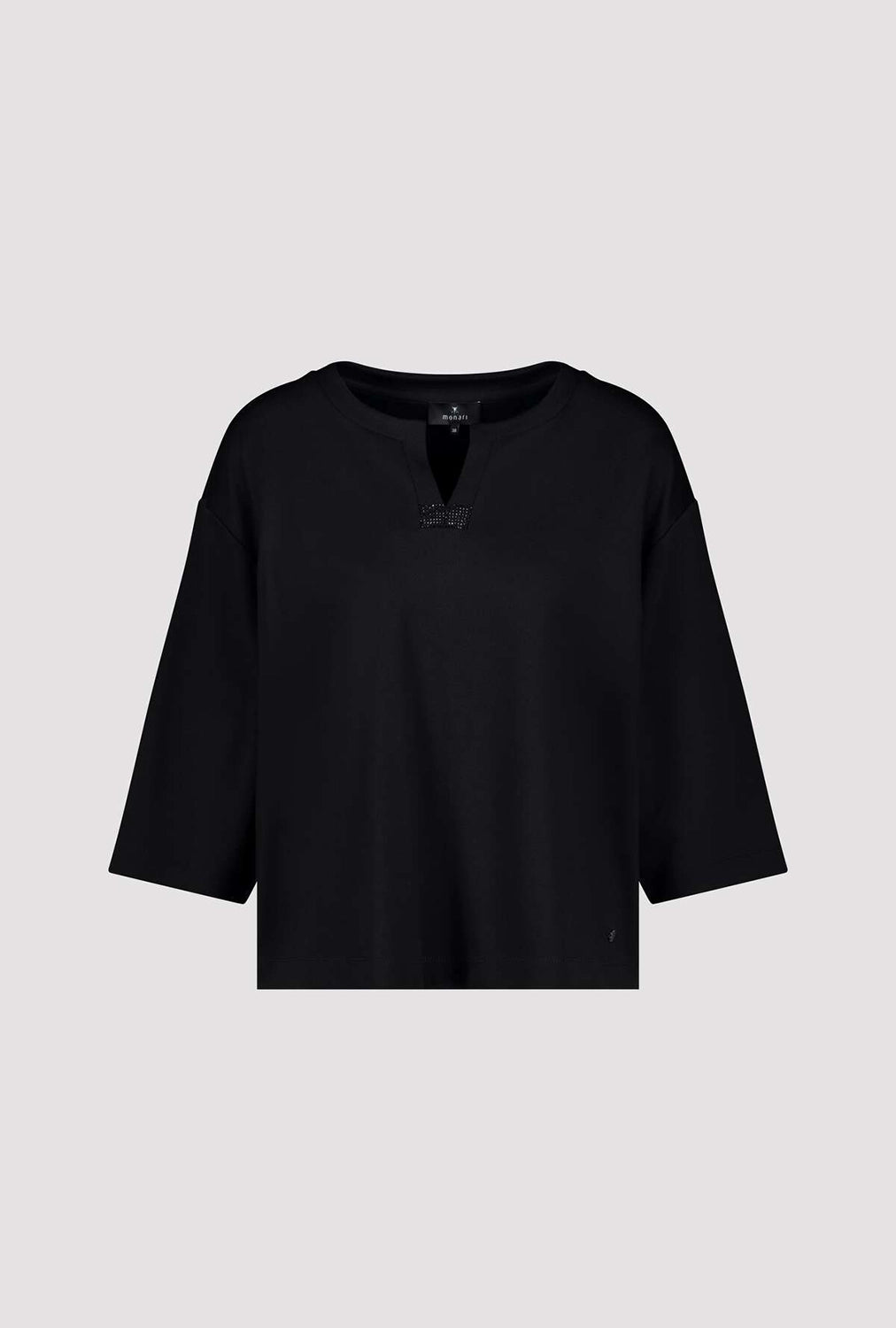 MONARI | SWEATSHIRT WITH RHINESTONES - BLACK 808886