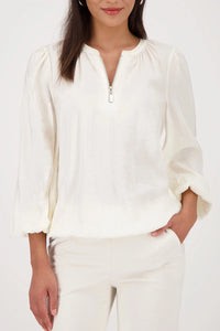 MONARI | BLOUSE WITH ZIP - CASHMERE 808898