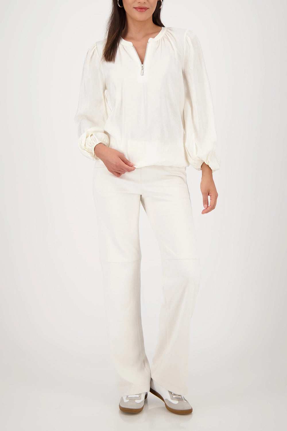 MONARI | BLOUSE WITH ZIP - CASHMERE 808898