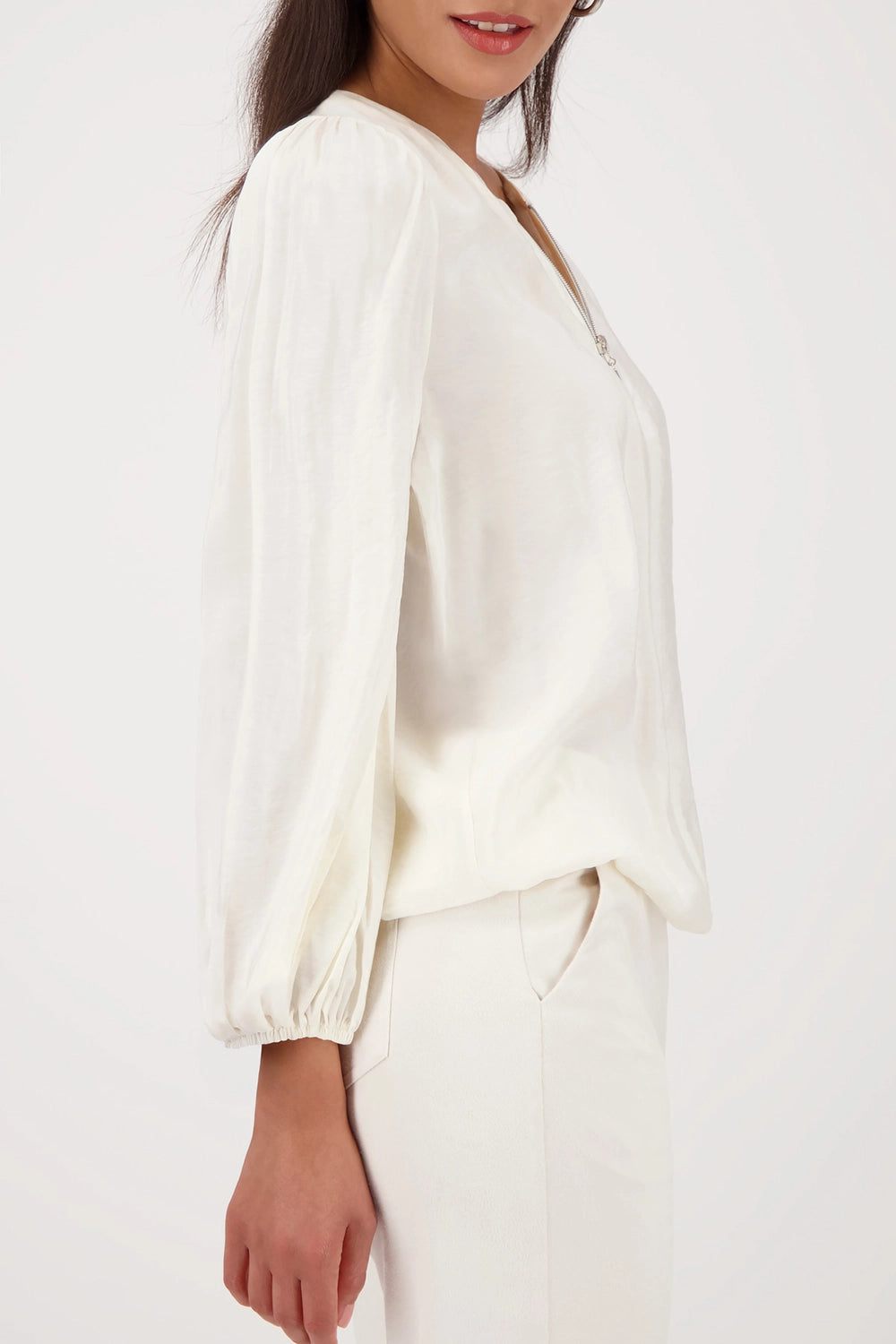 MONARI | BLOUSE WITH ZIP - CASHMERE 808898