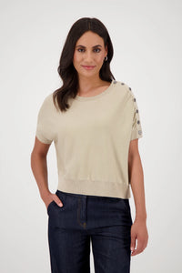 MONARI | SWEATER LUREX + BUTTONS - CINNAMON 808922