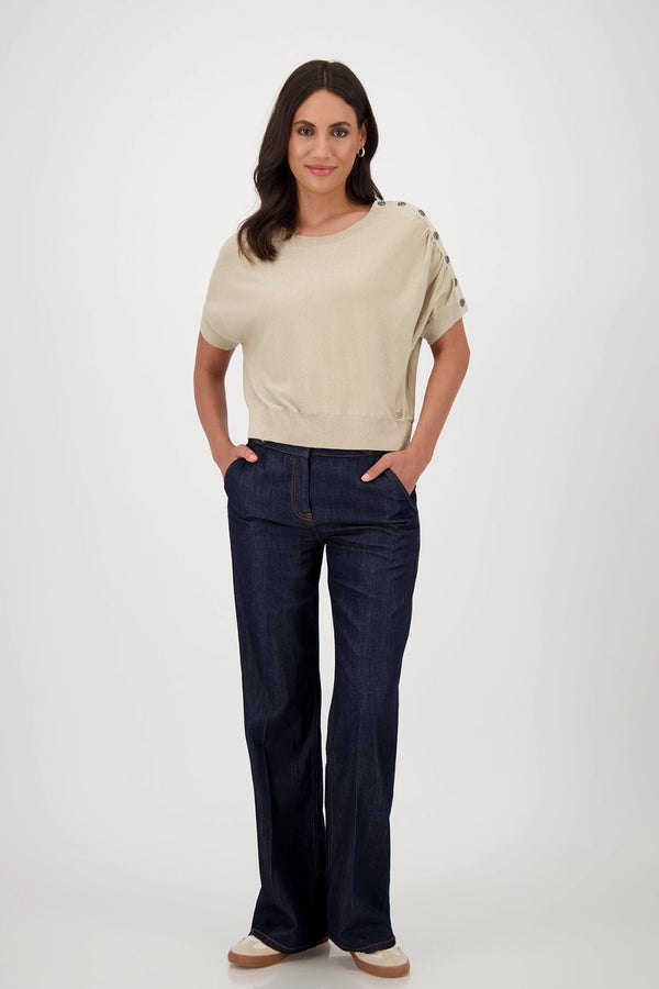 MONARI | SWEATER LUREX + BUTTONS - CINNAMON 808922