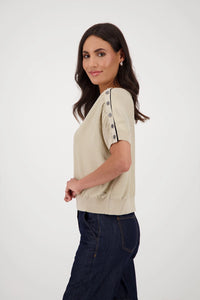 MONARI | SWEATER LUREX + BUTTONS - CINNAMON 808922