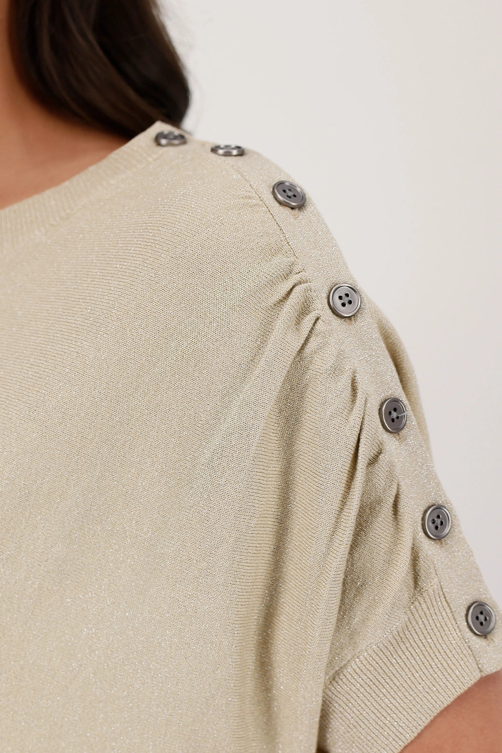 MONARI | SWEATER LUREX + BUTTONS - CINNAMON 808922