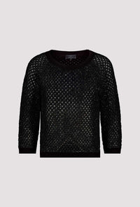 MONARI | AJOUR KNIT JUMPER - BLACK 808925