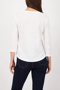 MONARI | T-SHIRT PRINT + JEWELRY - OFF WHITE 808936