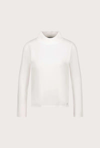 MONARI | BASIC LONG-SLEEVE JUMPER WITH STAND-UP COLLAR - OFF-WHITE 808988
