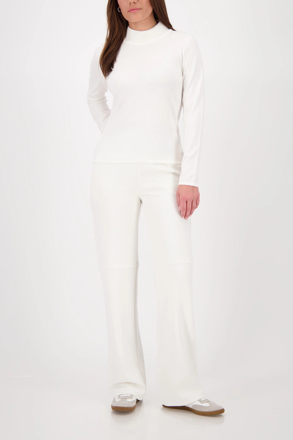 MONARI | BASIC LONG-SLEEVE JUMPER WITH STAND-UP COLLAR - OFF-WHITE 808988