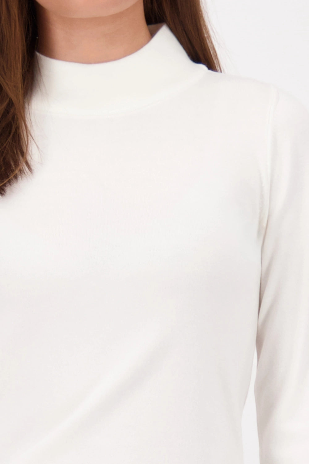 MONARI | BASIC LONG-SLEEVE JUMPER WITH STAND-UP COLLAR - OFF-WHITE 808988