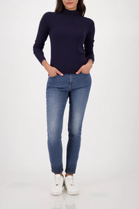 MONARI | PULLOVER BASIC STAND-UP COLLAR - NIGHT SKY 808988