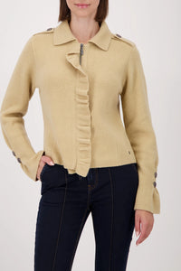 MONARI | JACKET CARDIGAN RUFFLES - CINNAMON 809004
