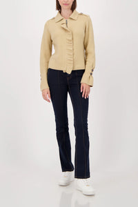 MONARI | JACKET CARDIGAN RUFFLES - CINNAMON 809004