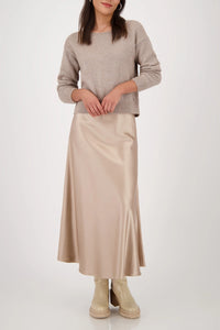 MONARI | SATIN SKIRT - TRUFFLE 809026