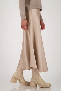 MONARI | SATIN SKIRT - TRUFFLE 809026