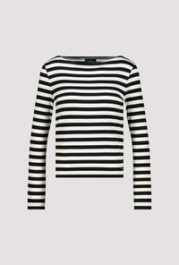 MONARI | SHIRT WITH STRIPE PATTERN - BLACK STRIPE 809050