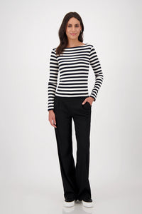 MONARI | SHIRT WITH STRIPE PATTERN - BLACK STRIPE 809050