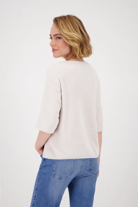 MONARI | JUMPER WITH SIDE SLITS - OAT MILK 809064