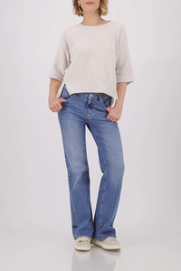 MONARI | JUMPER WITH SIDE SLITS - OAT MILK 809064