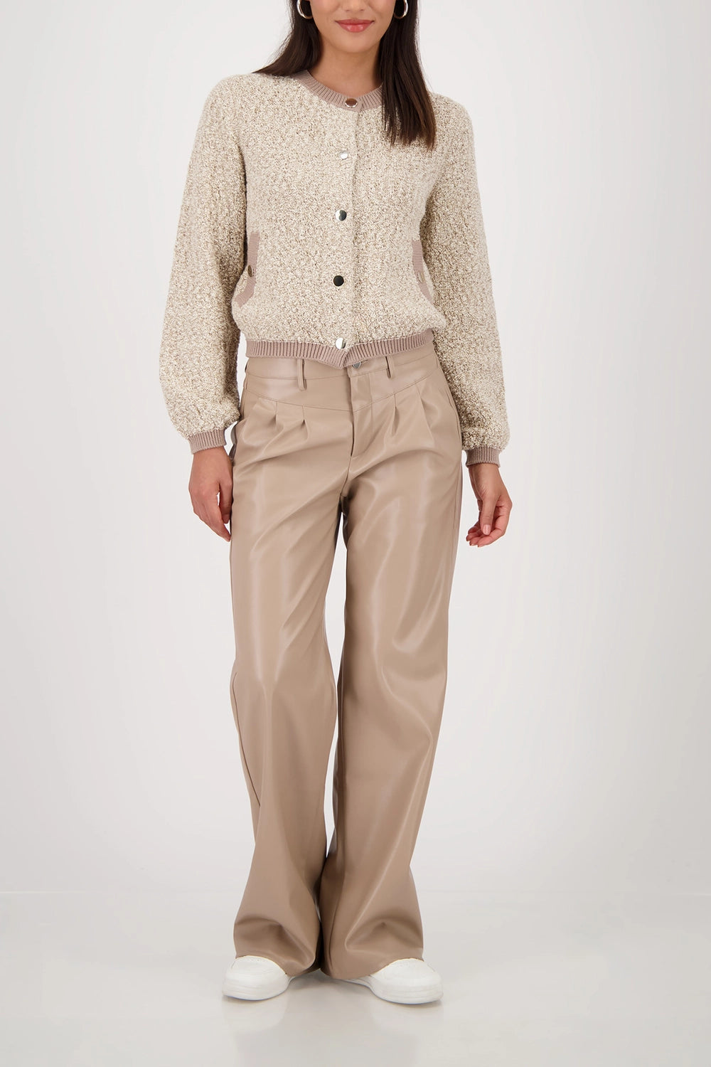 MONARI | TWEED JACKET WITH LUREX - TRUFFLE 809083