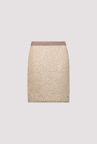 MONARI | TWEED SKIRT WITH LUREX - TRUFFLE 809084