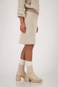 MONARI | TWEED SKIRT WITH LUREX - TRUFFLE 809084