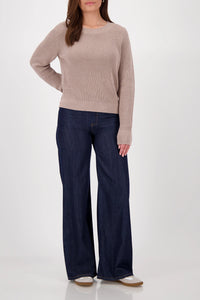 MONARI | BASIC KNIT JUMPER WITH LUREX - TRUFFLE 809134