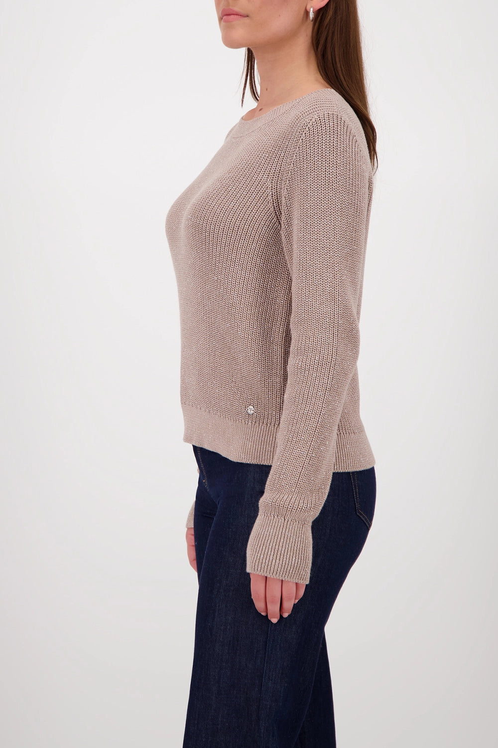 MONARI | BASIC KNIT JUMPER WITH LUREX - TRUFFLE 809134