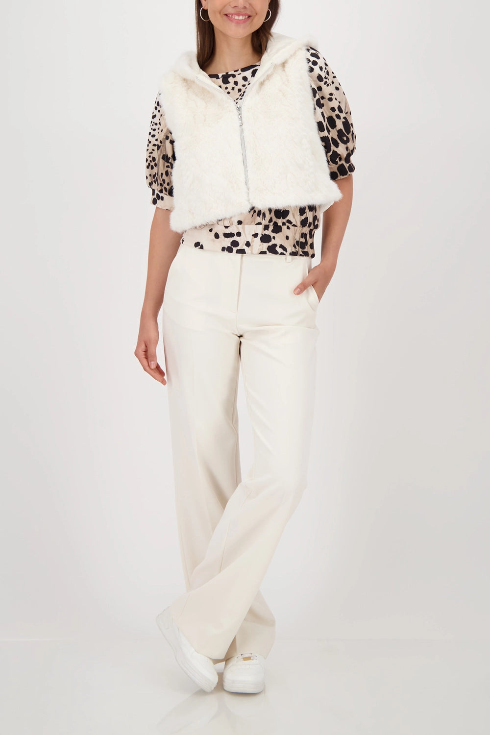 MONARI | FUR WAISTCOAT - CASHMERE 809138