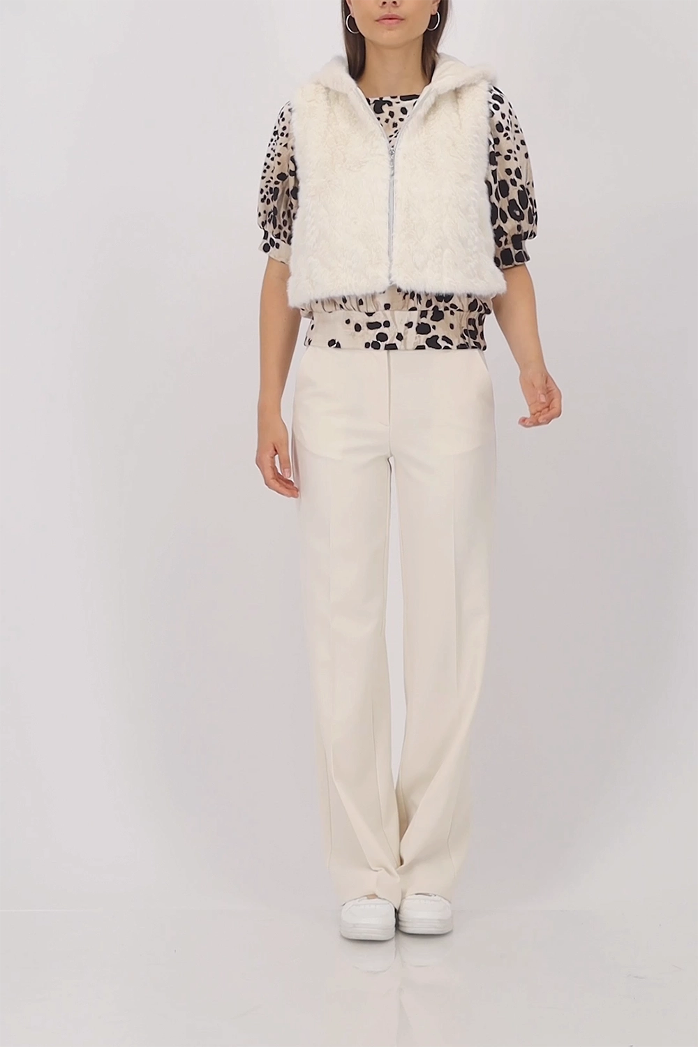 MONARI | FUR WAISTCOAT - CASHMERE 809138