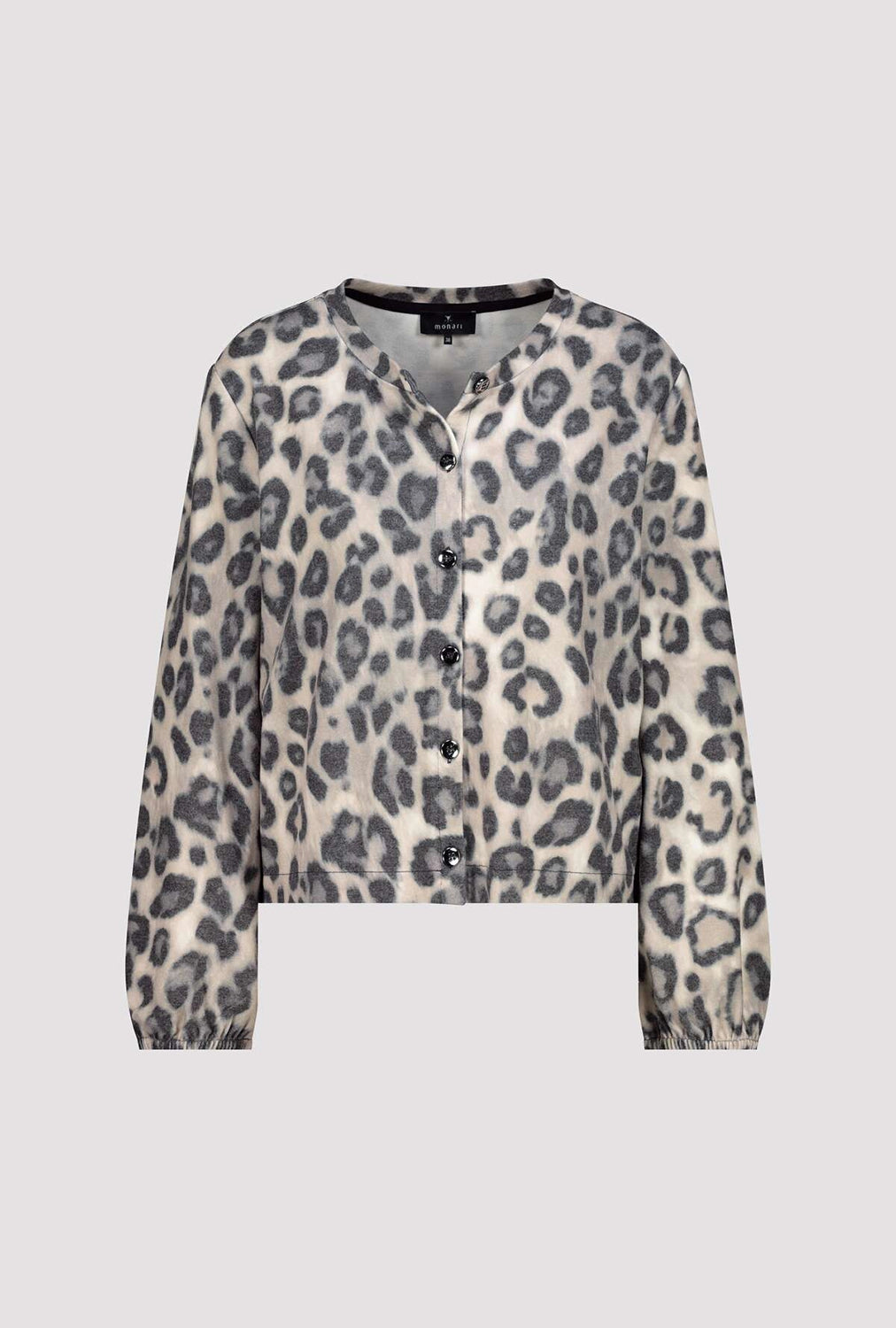 MONARI | JACKET WITH LEOPARD PRINT - GREIGE PATTERN 809152