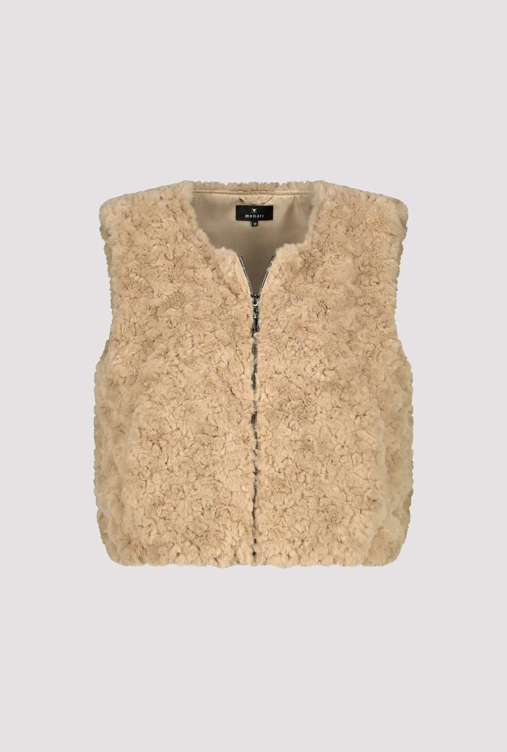 MONARI | WAIST COAT FAKE FUR - CINNAMON 809163