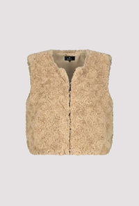 MONARI | WAIST COAT FAKE FUR - CINNAMON 809163